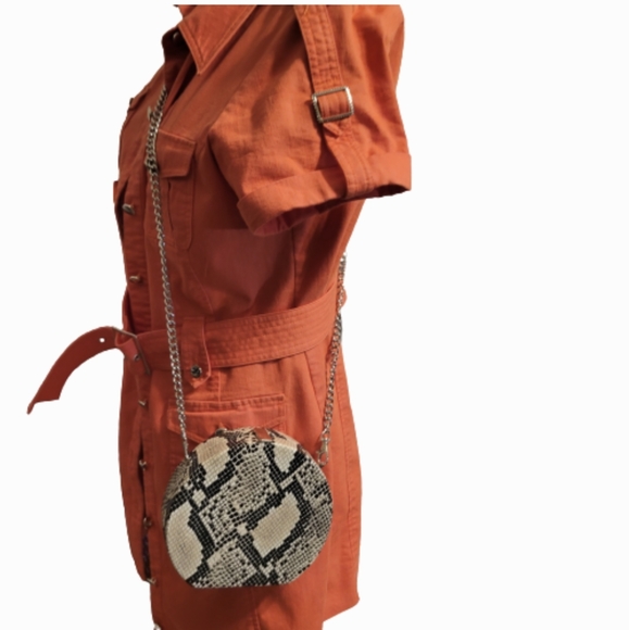 Hard case  round snake skin print round bag - Picture 11 of 14